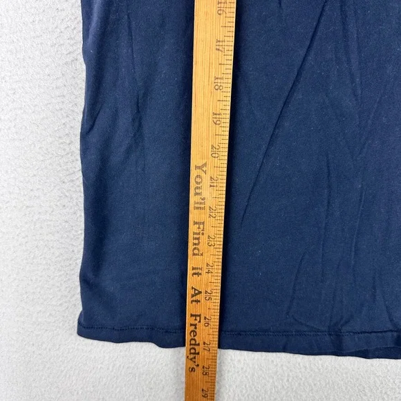 Abercrombie & Fitch V-Neck T-Shirt Mens L Navy Blue Cotton Nautical Peppy - Picture 5 of 7